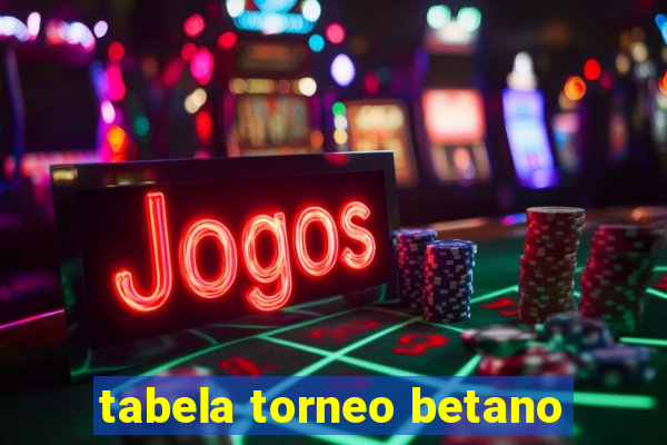 tabela torneo betano